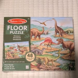 Melissa & Doug Dinosaur Floor Puzzle with Green and Brown